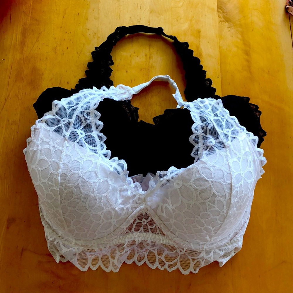 Pink halter top bras